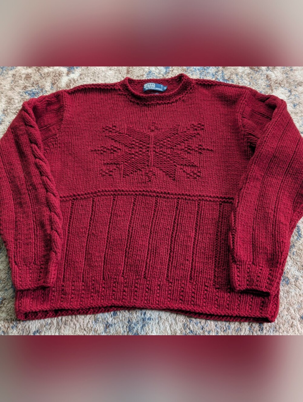 Vintage Polo Ralph Lauren Hand Knit Cable Sweater